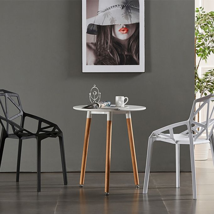 Salle d'étude moderne Chaise latéral de croix en plastique Matte Finish Plastic