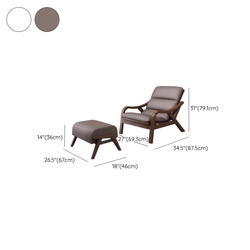 Mid Century Modern Rocking Chair Single Sofa Rocking Chair with Ottoman