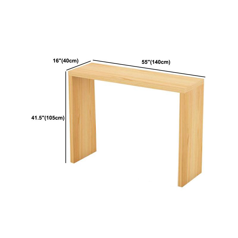 Modern Rectangle Solid Wood Bar Table Set 1/5/9 Pieces Counter Table with Backless Stools