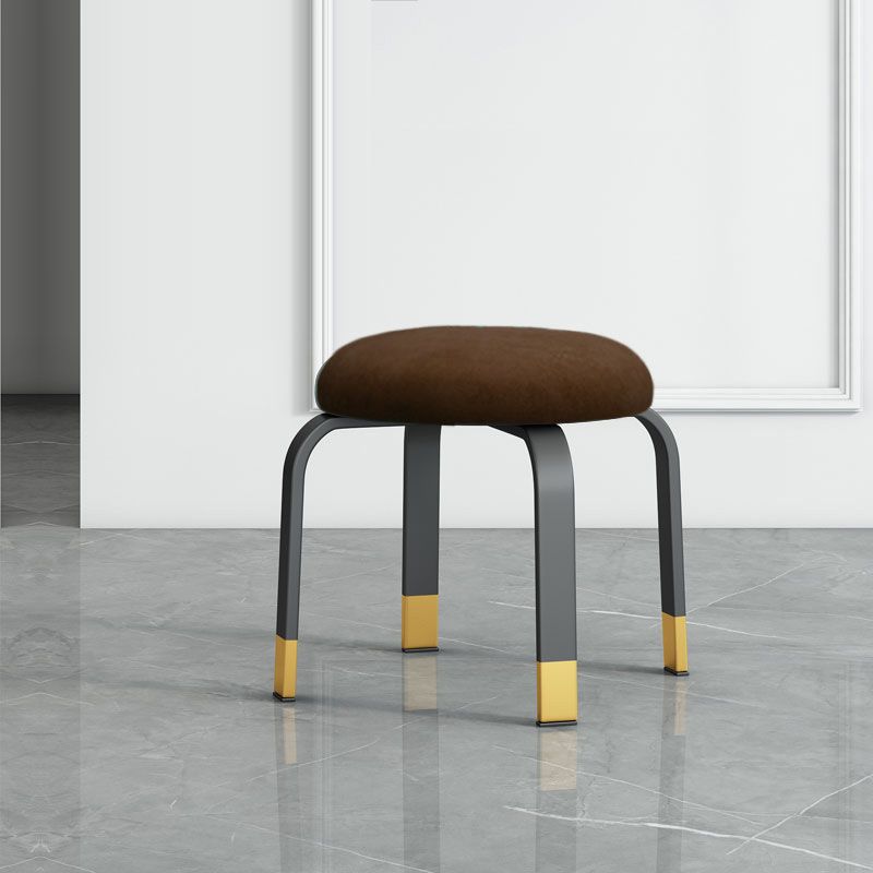 Black Modern Standard Pure Color Water Resistant Round Indoor Standard