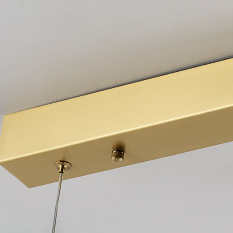 Linear Chandelier Island Light Fixture Modern Metal Pendant Lighting