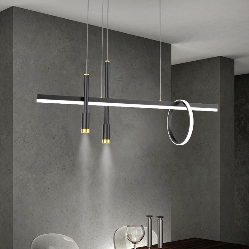 Lineal isla lámpara lámpara nórdica comedor de comandante de comedor led