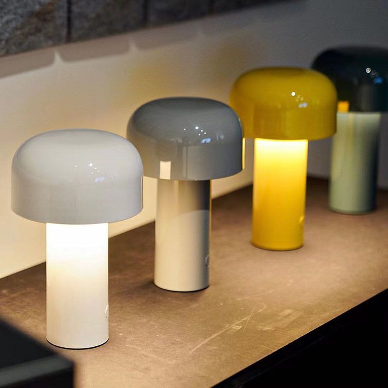 Moderne stijl drum nachttafellampen metaal 1 lichttafellicht
