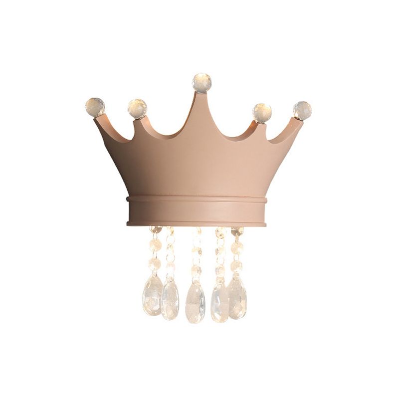 Crystal Crown Shape Wall Light Modern Style 2 Lights Wall Light Sconce
