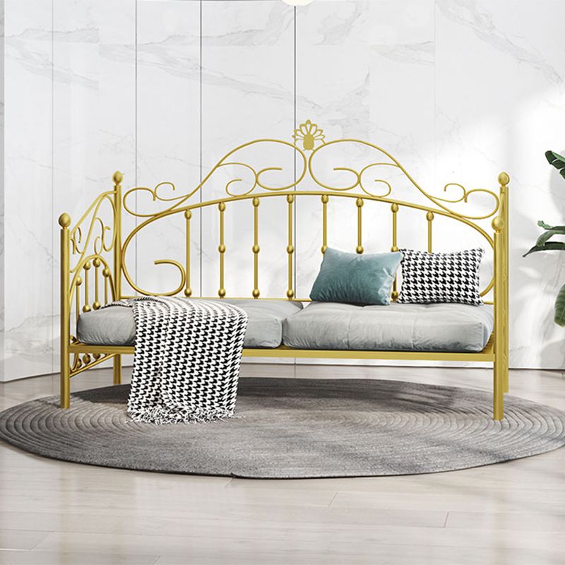 45.27" Metal DayBed with Headboard Low Profile Bed for Bedroom