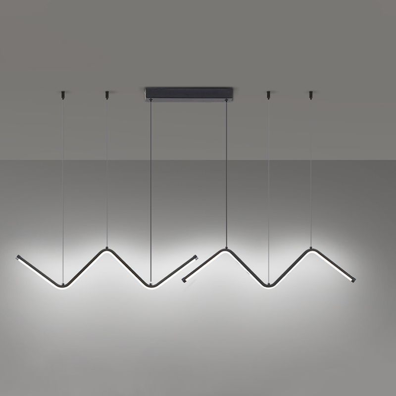 2 Light Linear Island Lights Contemporary Metal Island Lighting Ideas