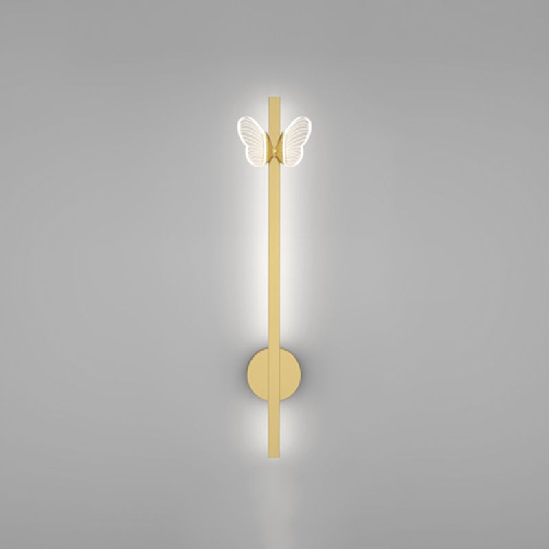 Strip Shape Wall Mount Light Butterfly LED Wall Light with Acrylic Shade for Bedroom