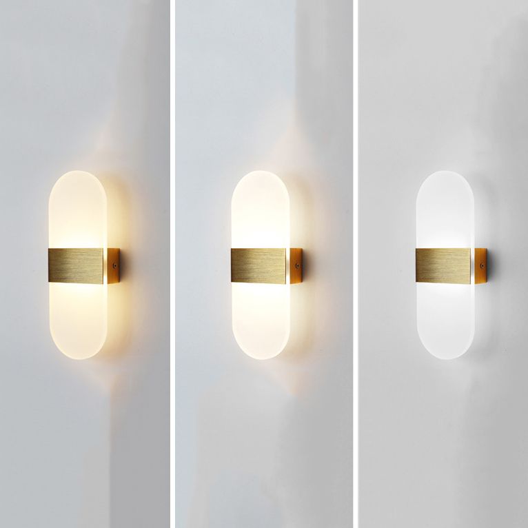 Iluminación moderna de pared LED Iluminación minimalista de pared con sombra acrílica para pasillo