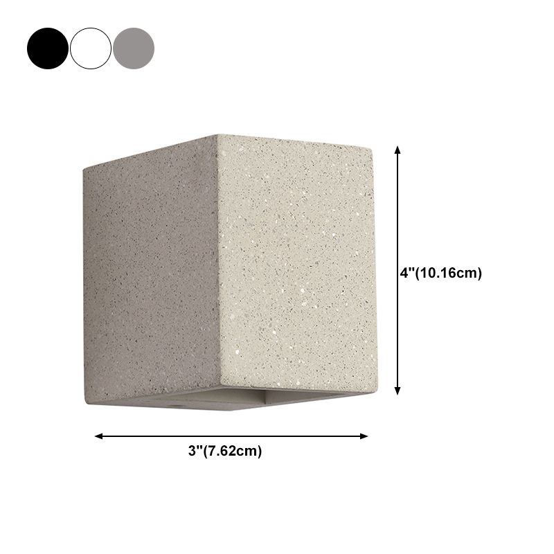 Pallen cúbico Splke Lighting Fixture Concreto Estilo simple Flush Monte Luz de pared