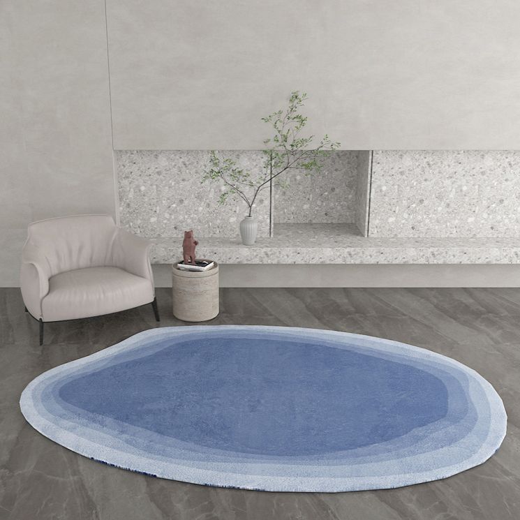 Simple Indoor Room Indoor Carpet Gray Pure Color Carpet Polyester Washable Rug