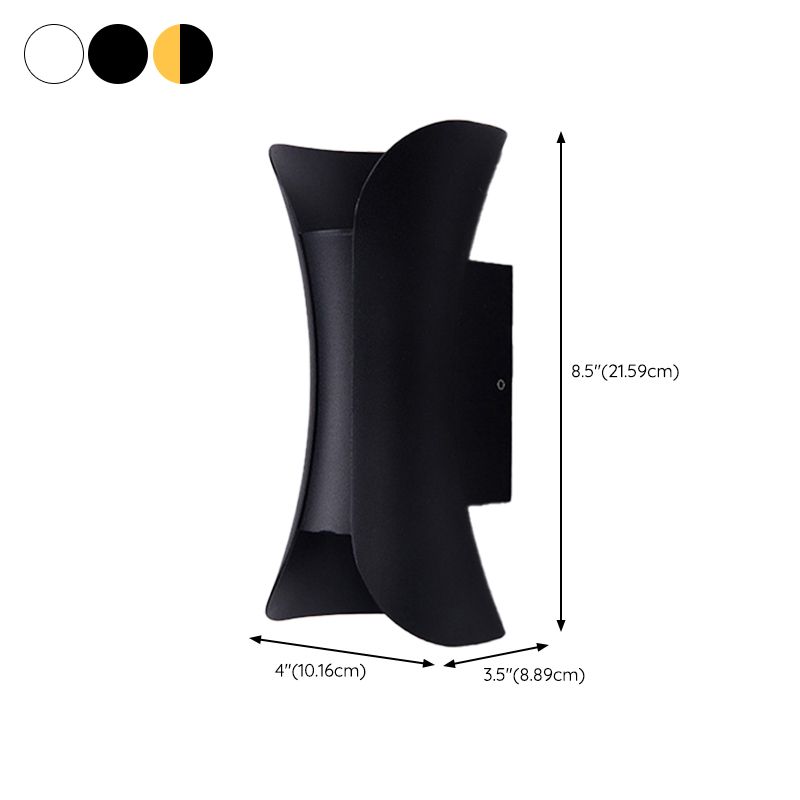 Curl Shape Wall Light Modern Style Metal 2 Lights Sconce for Living Room