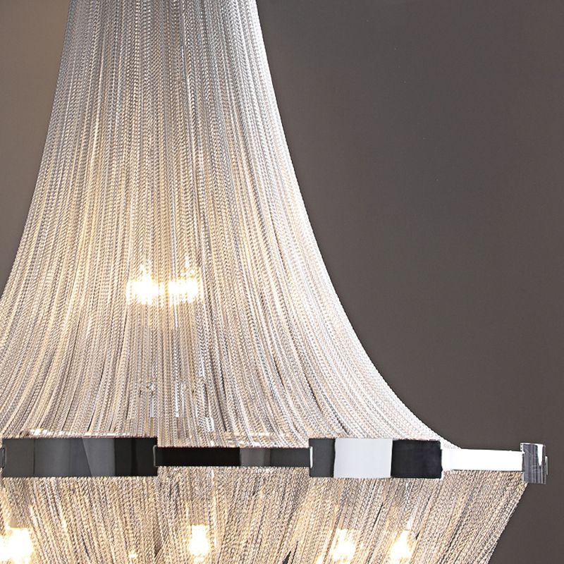 Contemporary Aluminum Ceiling Pendant Light Tassel Hanging Pendant Light for Living Room