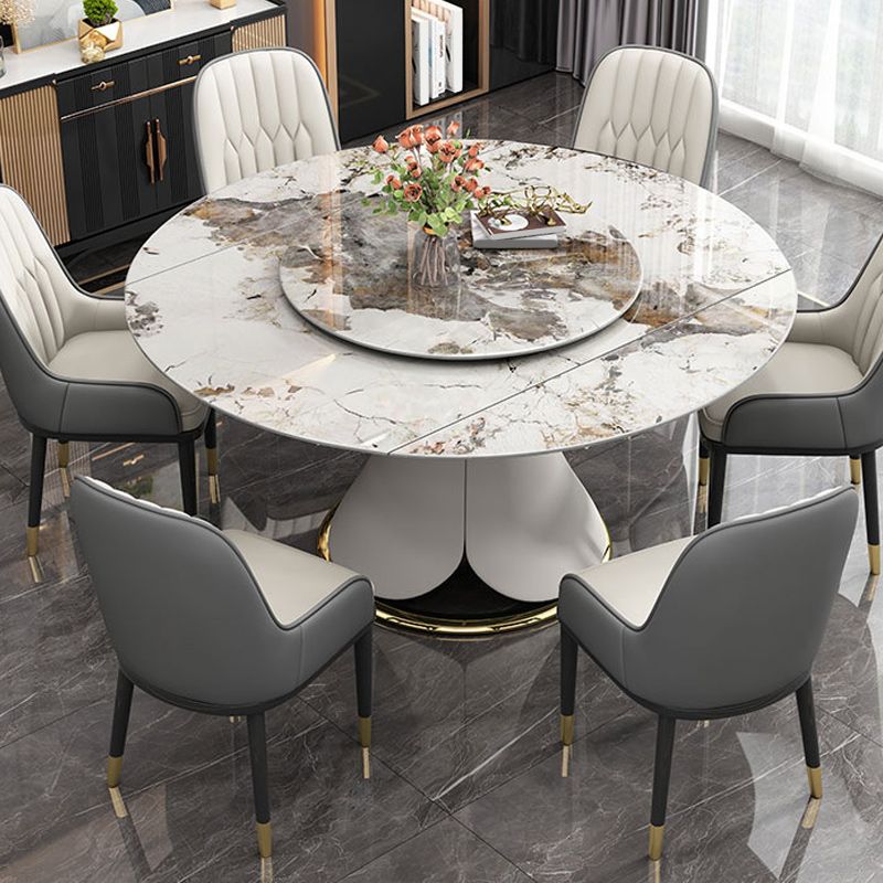 Contemporary Pedestal Dining Table Round Dinner Table for Home
