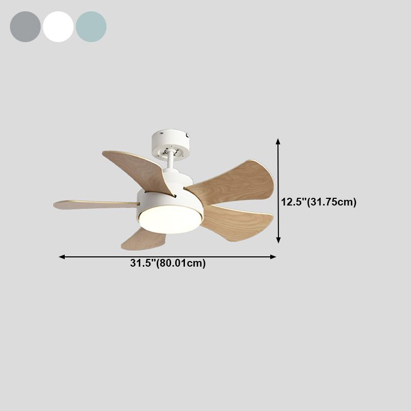 Ceiling Fan Light Metal Nordic Style LED Ceiling Flush Mount for Bedroom