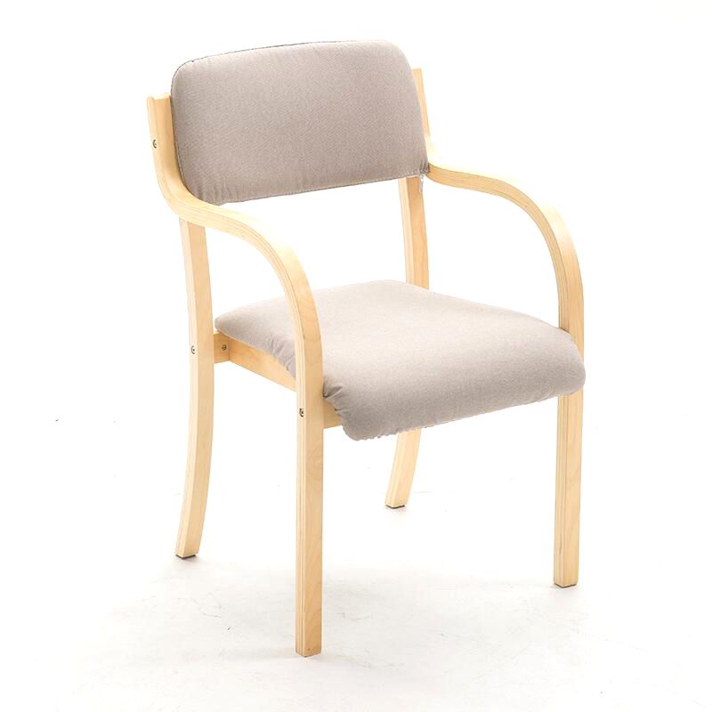 Home Scandinavian Arm Chair Open Back Wood Upholstered Dining Room Chair