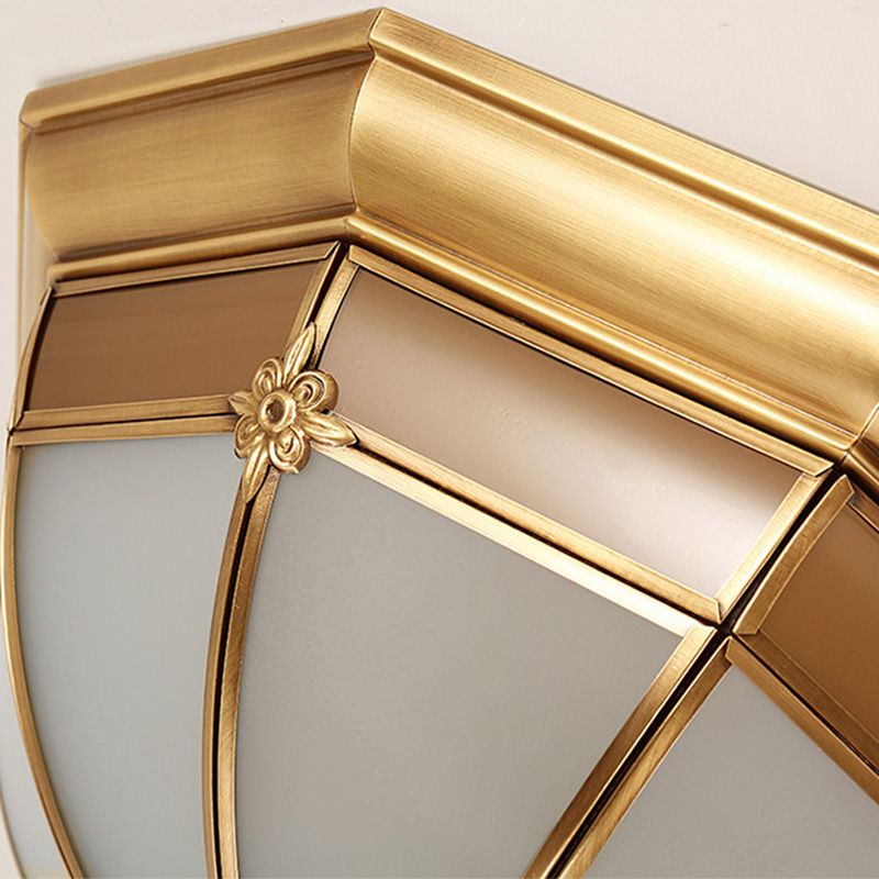 Glass Brass Ceiling Mount Light Fixture Bowl Classic Flush Mount Ceiling Lighting Fixture