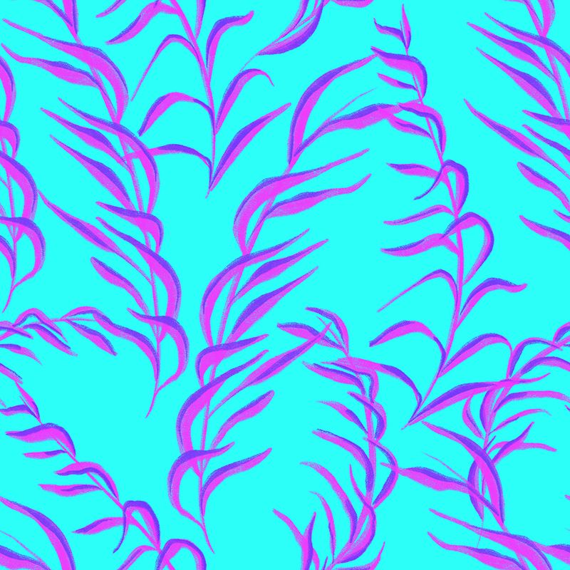 Tropical Plants Wall Mural Tropical Style Mildew Resistant for Reading Room