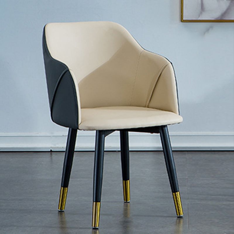 Industrial Arm Chair Solid Back Dining Room Chair for Kitchen