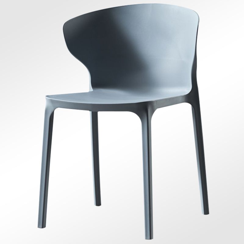 Modern Plastic Indoor Chair 35"H Wingback Side Dining Chair for Restaurant