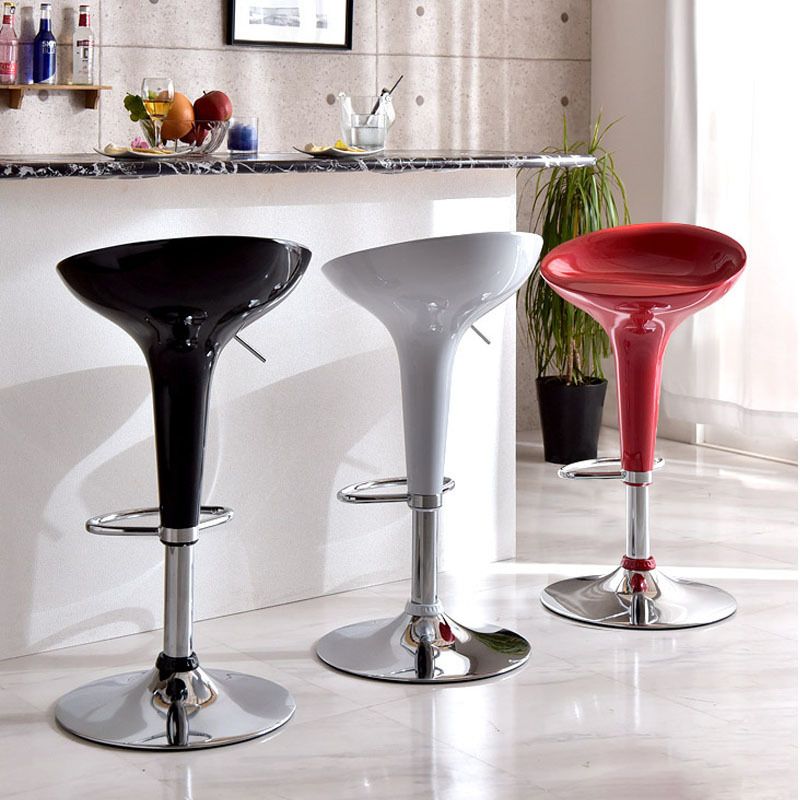 Scandinavian Adjustable Height Counter Stools Metal Bar Stools with Footrest