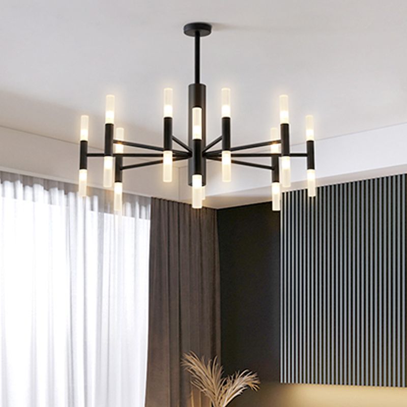 Illuminazione del soffitto del soggiorno a forma di radiale Metallic Postmodern Lent Light Segret