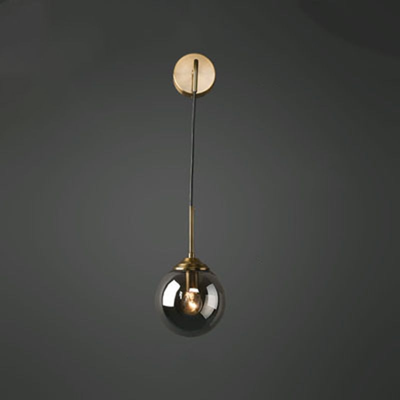 Modern Sphere Shade Wall Lighting Glass 1 Head Indoor Wall Lighting