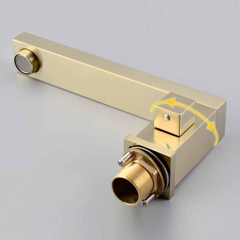 Modern Deck Mounted Low Arc Roman Tub Faucet Copper Roman Tub Faucet Set