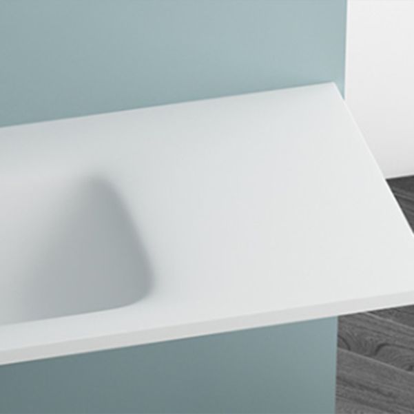 Modern Bathroom Sink Rectangular Wall Mount Bathroom Sink (Not Including Faucet)