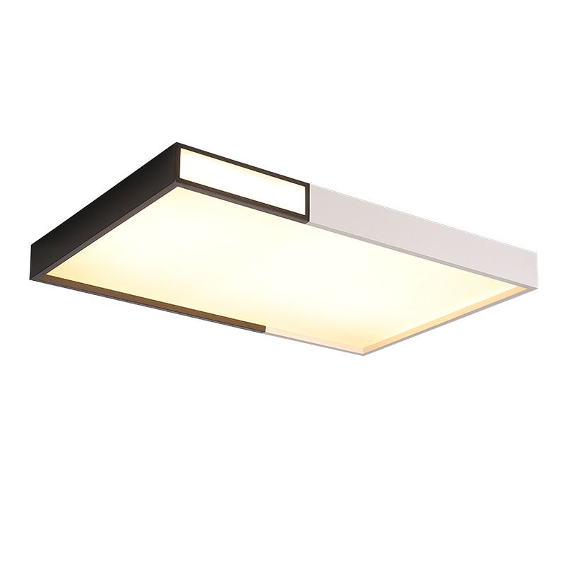 Lámpara de techo rectangular moderna con pantalla acrílica para sala de estar