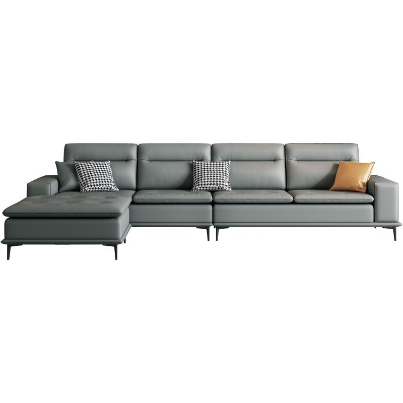 Scandinavian 32.28 " H Faux Leather Square Arm Sofa for Living Room