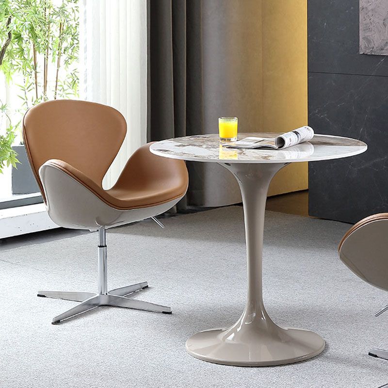 Modern 1/2/3/4 stukken Dinerset rond witte eettafel ingesteld voor thuisgebruik