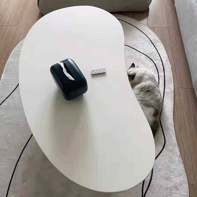 3 Legs Wooden Coffee Table Cloud Shaped Cocktail Table - 13" H