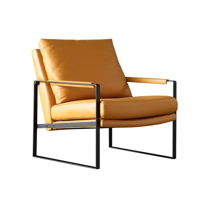 Microfiber and Genuine Leather Genuine Leather Sled Accent Chairs