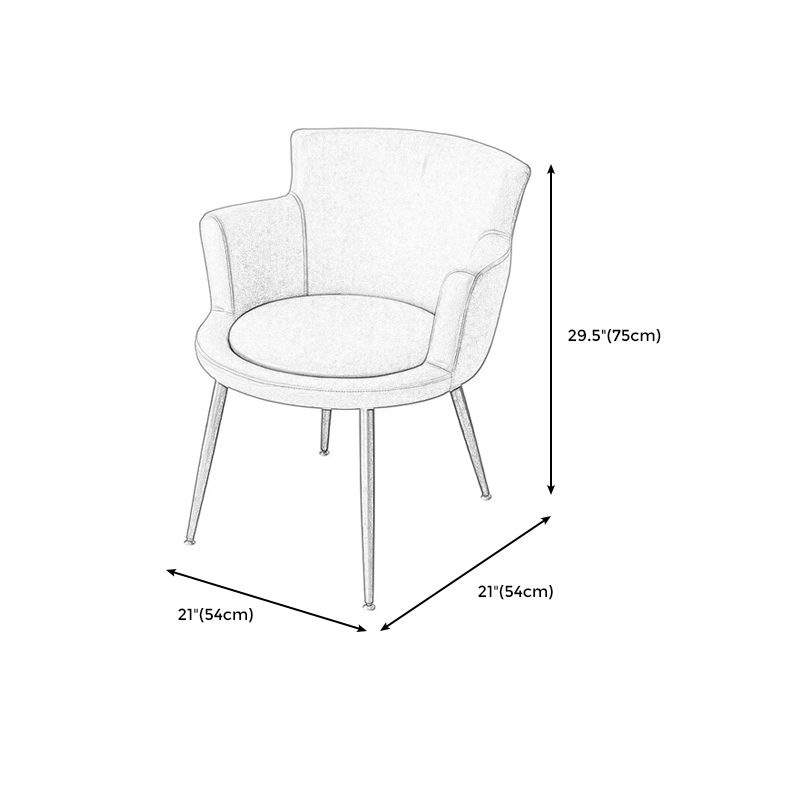 Faux Leather Chair 21.2" L x21.2" W x29.5" H  Arms Included Chair