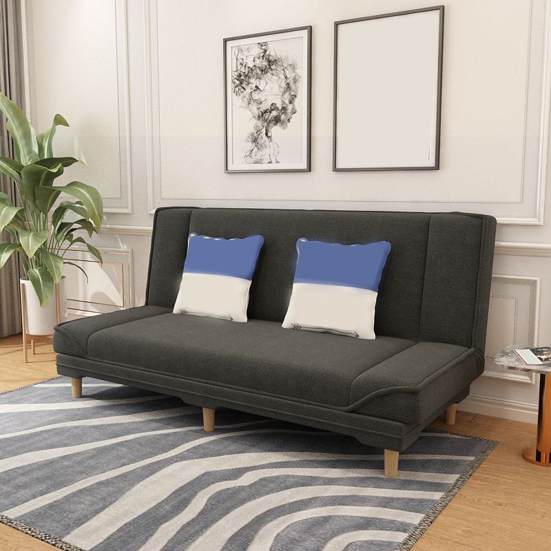 31.5 " H Contemporary Linen Armless Convertible Sleeper Sofa