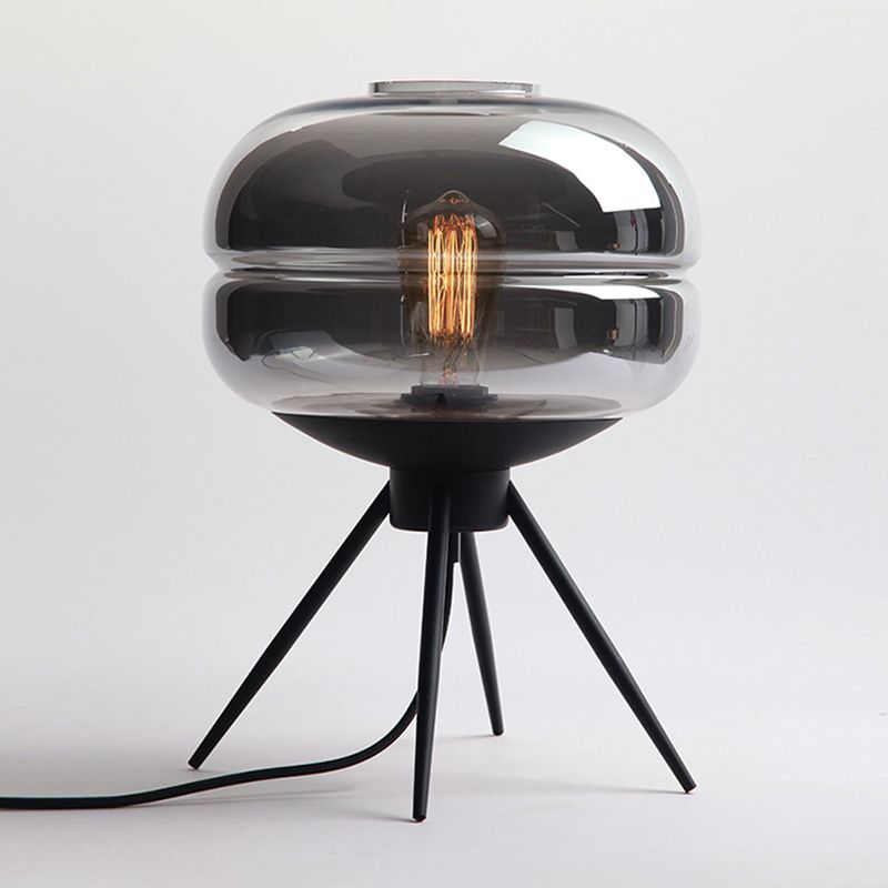 Geometric Shape Glass Table Lamp Modern Style 1 Light Table Lamp Fixtures
