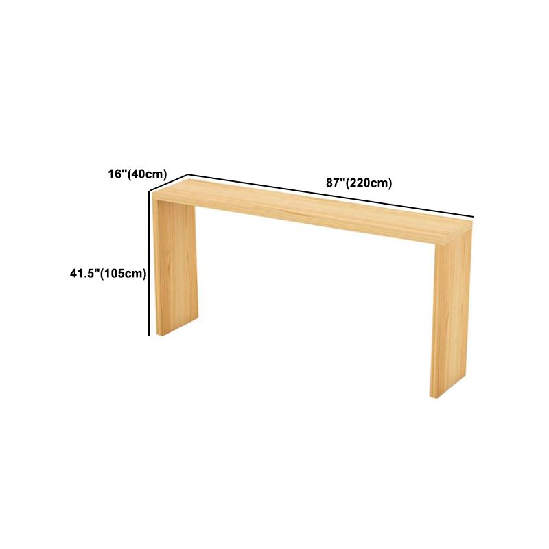 Modern Rectangle Solid Wood Bar Table Set 1/5/9 Pieces Counter Table with Backless Stools