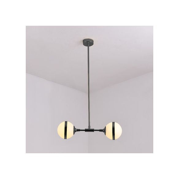 Sphere Shade E27 Lámpara de vidrio de leche moderna de lámpara moderna en blanco para el comedor