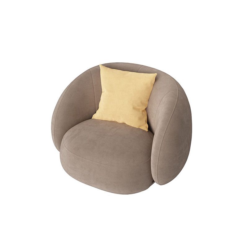 Contemporary Curved Sofa with Tight Back and Tuxedo Back for Living Room