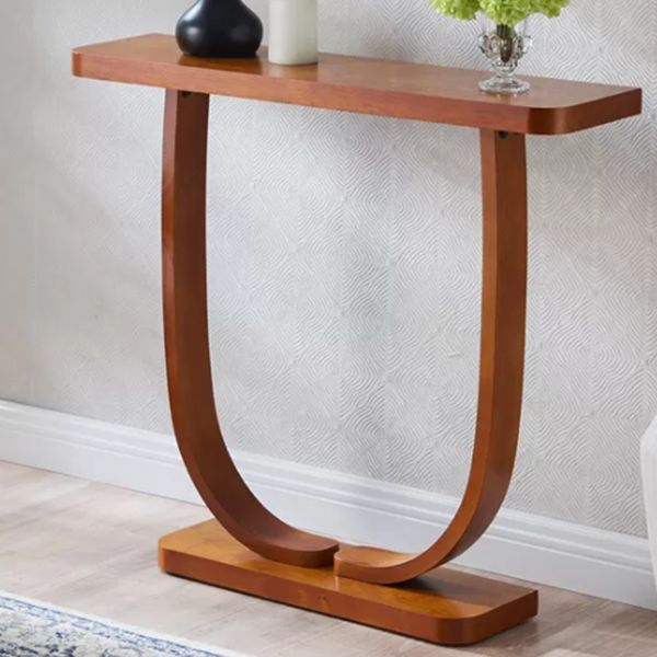 Solid Wood 31.5" Tall Console Table 1-shelf Accent Table for Hall