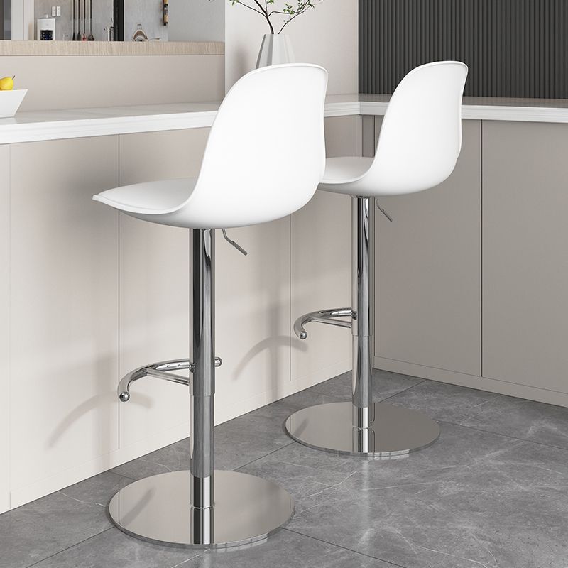 Industrial Backrest Rotatable Counter Stool Iron Cafe Bar Stool with Cushion and Pedal