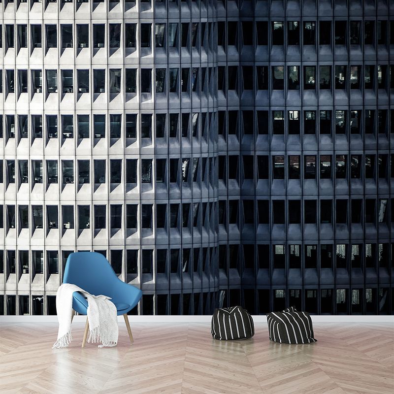 Contemporary Construction Mural Wallpaper Decorative Mildew Resistant Wall Decor