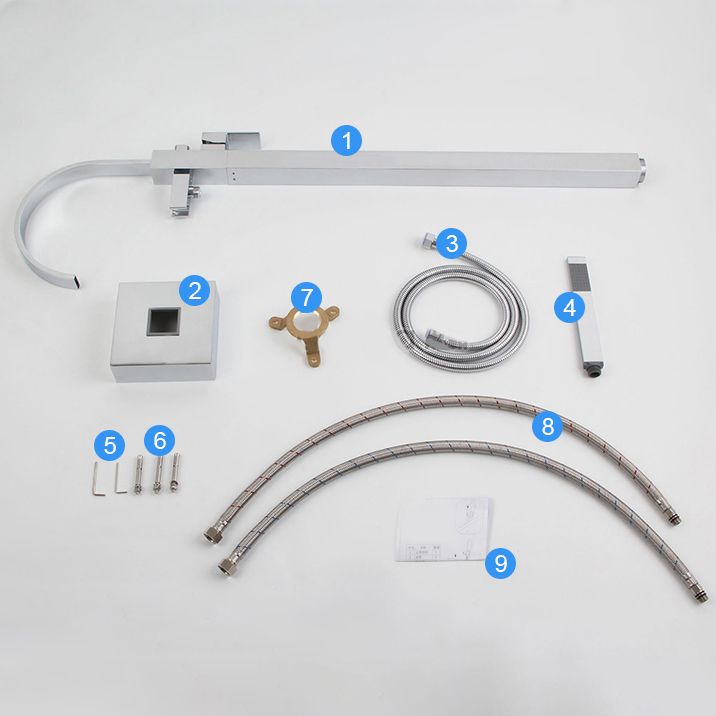 Floor Mounted Copper Freestanding Tub Filler High Arc Freestanding Faucet with Hose
