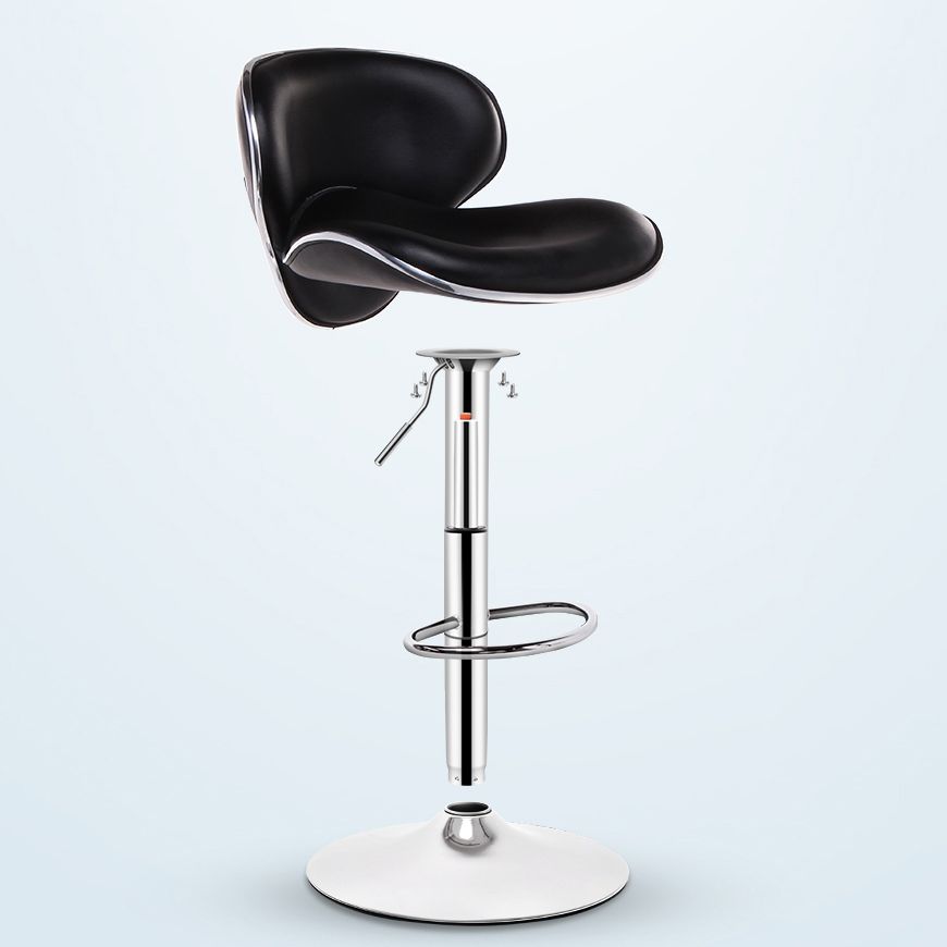 Taburete giratorio elevable moderno para el hogar, taburete de Bar de acero con Pedal y cojín