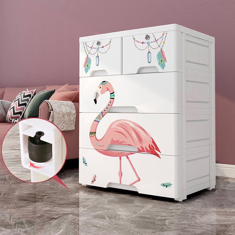 Contemporary Wardrobe Plastic Bedroom Wardrobe Closet with Drawers