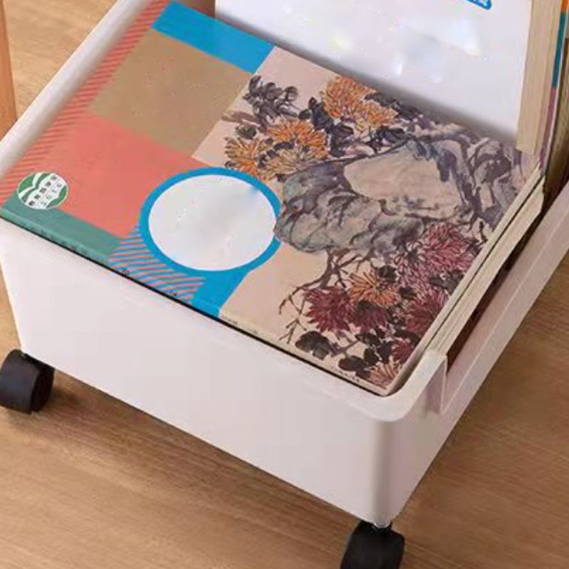 Standard Plastic Bookshelf Scandinavian Open Back Bookcase with Shelf