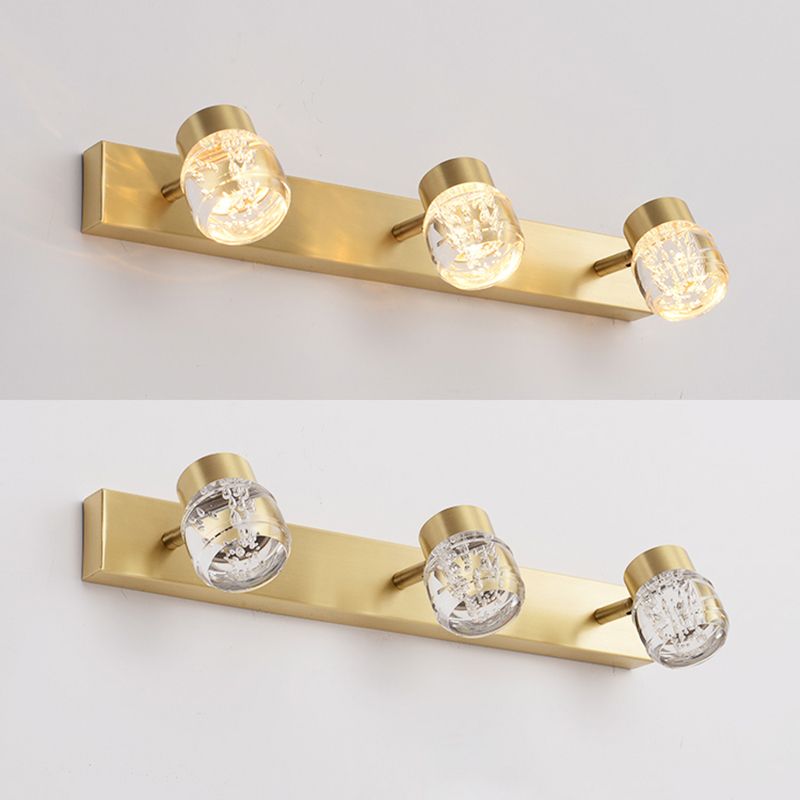 Mid-Century Luxury Style Circle Led Bathroom Vanity Light Fixtures Acrylic Vanity Wall Light Fixtures