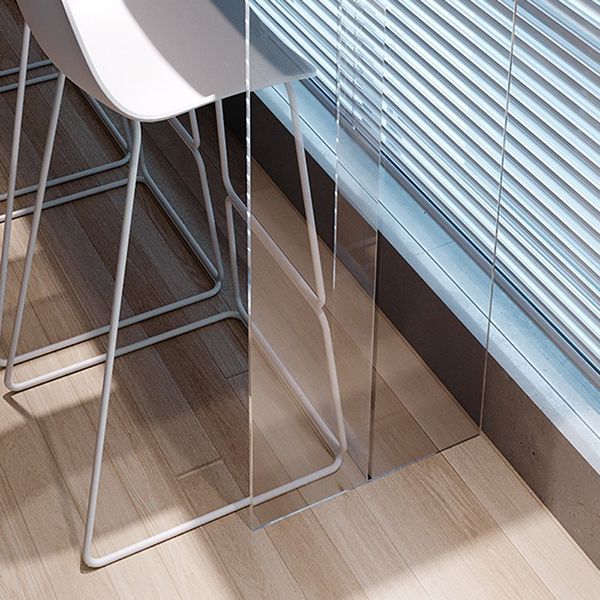 Black Solid Wood Top Bar Table with Acrylic Base Modern Pub Table for Home