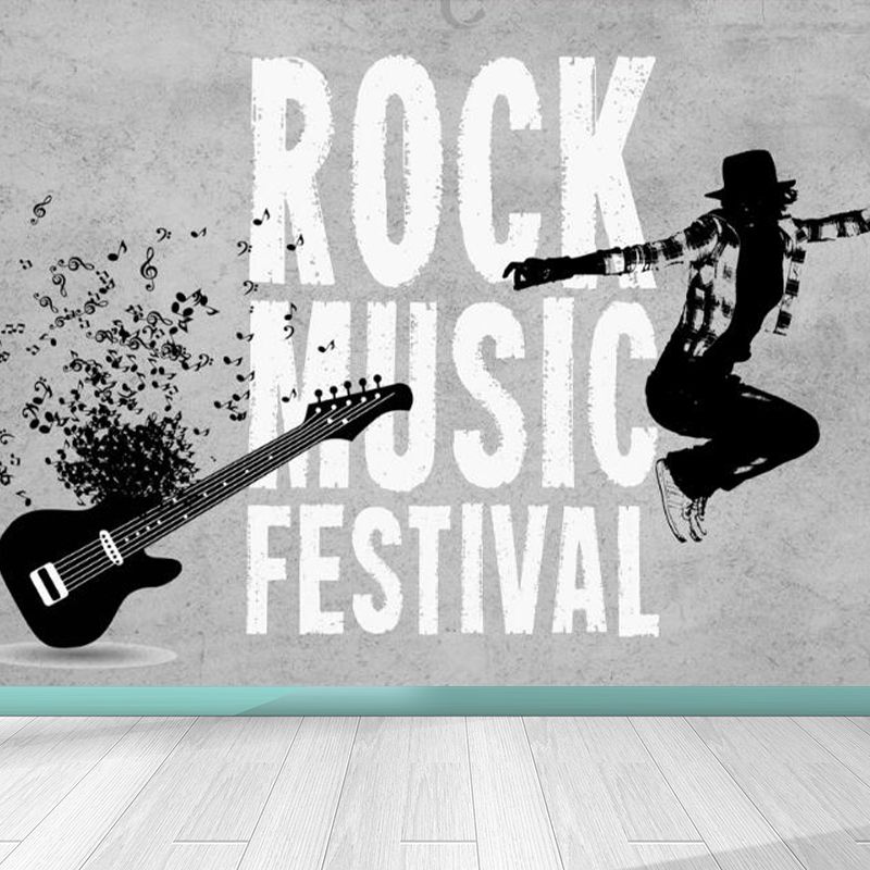 Novel Graffiti Wall Mural Modern Decorative Living Room Wall Art, Custom Size Available