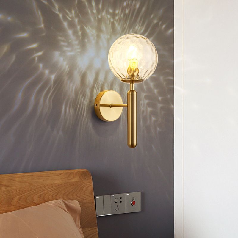 Sphere Shape Glass Sconce Light Modern Style Wall Sconce Lighting for Dining Room